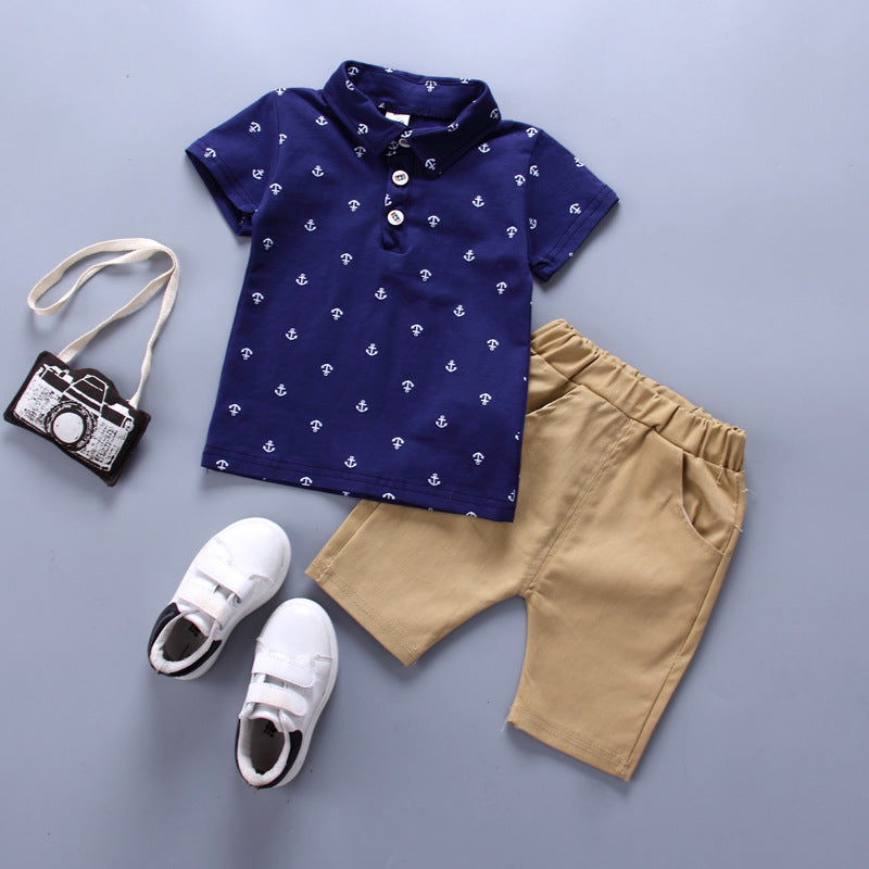 Little Sailor Polo Shorts Set