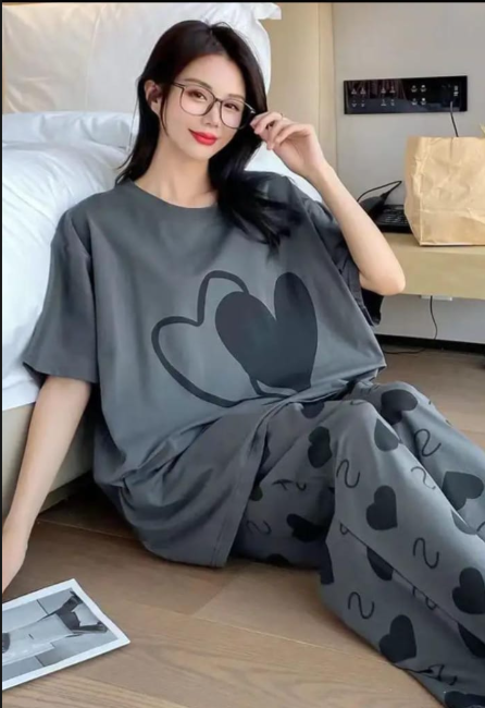 Heart Print Lounge Set 💖