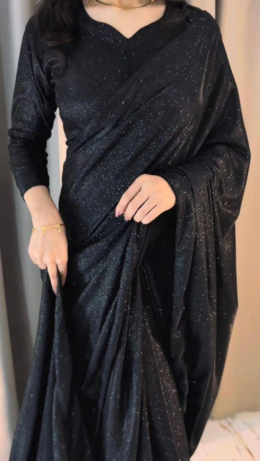 🌙 Moonlight Shimmer Saree