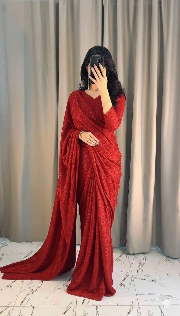 🌙 Moonlight Shimmer Saree