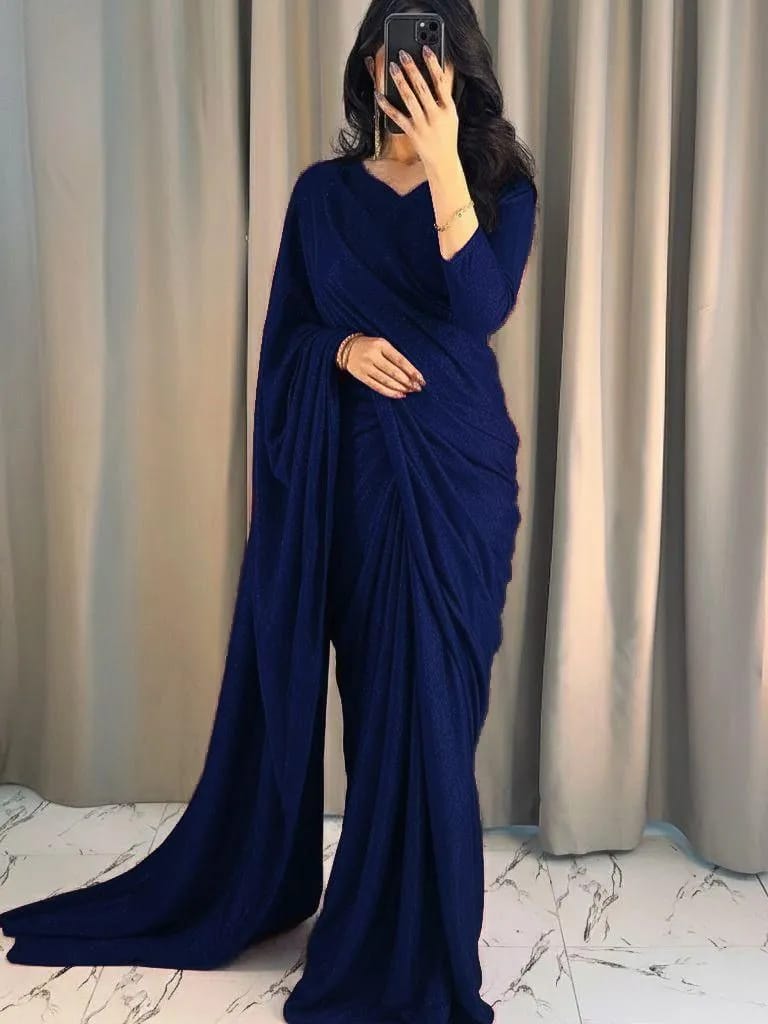 🌙 Moonlight Shimmer Saree