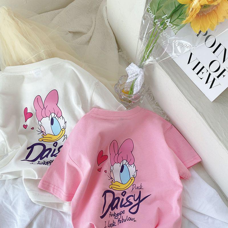 Girls Daisy Duck Half Sleeve Cotton T-Shirt