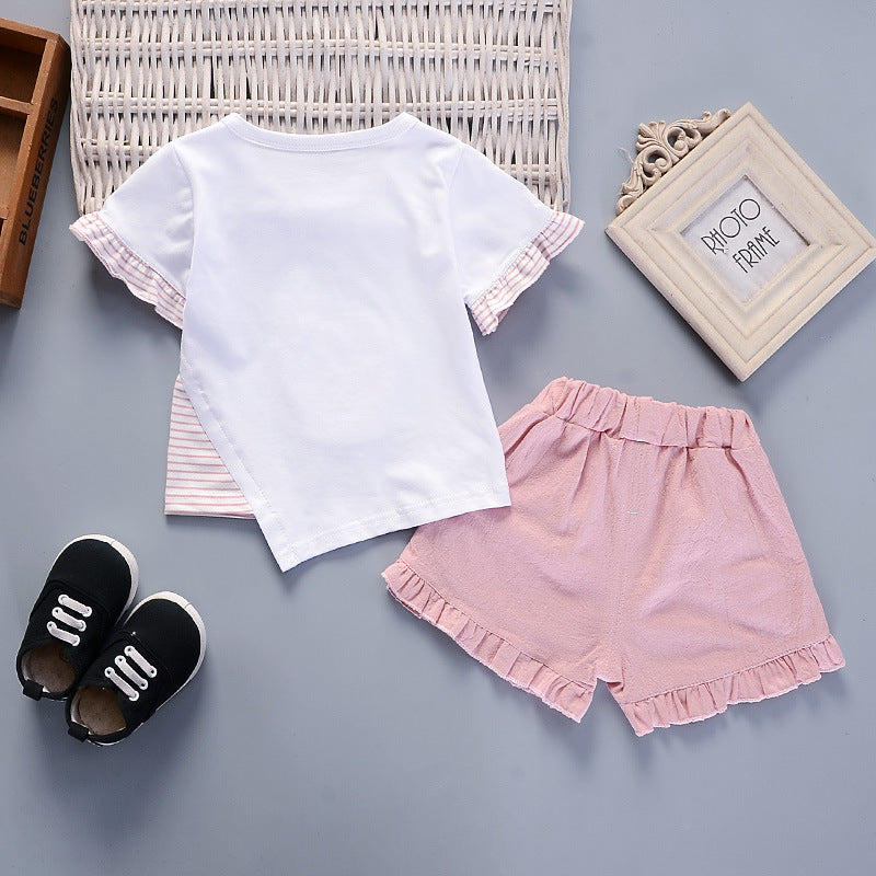 Girls Cherry Print T-Shirt & Shorts Set