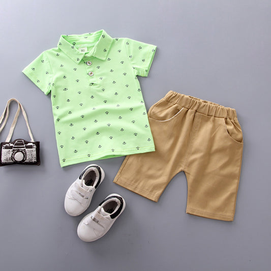 Little Sailor Polo Shorts Set