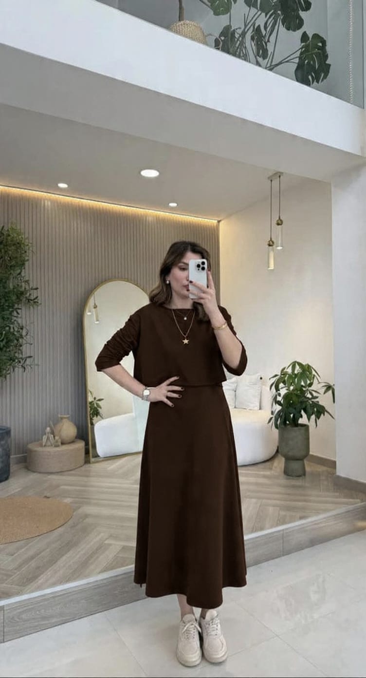 2-in-1 Elegant Layered Flare Maxi Dress