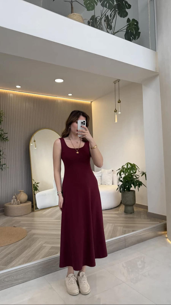 2-in-1 Elegant Layered Flare Maxi Dress